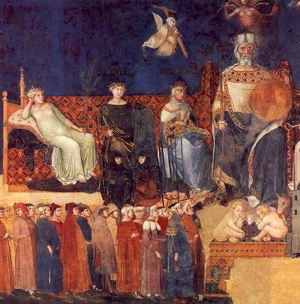 Ambrogio Lorenzetti Allegory of Good Government France oil painting art